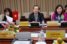 Bộ trưởng Phạm Hồng Hà tiếp Bộ trưởng Đất đai Hạ tầng Giao thông Hàn Quốc Kim Huynme