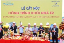 Viteccons cất nóc dự án trung tâm đào tạo nhân lực chất lượng cao hutech