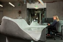 Engineers make statement with concrete front desk