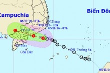 Chiều nay áp thấp nhiệt đới đổ bộ vào Đông Nam Bộ