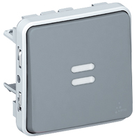 2-WAY SWITCH WITH INDIC GREY  