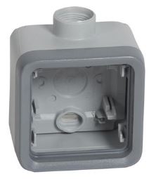 S/M GLAND BOX 1-GANG GREY     