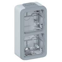 S/M BOX GREY 2-GANG VERT      