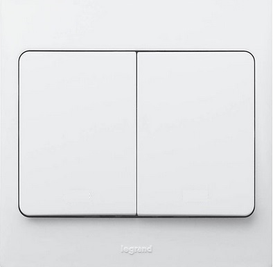WHITE 2G 2W 10A SWITCH        
