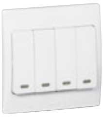 WHITE 4G 2W 10A SWITCH        