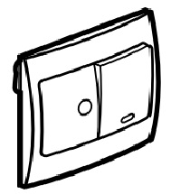 WHITE 20A DP SW + CABLE OUTLET