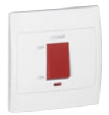 WHITE 1G 1W 45A DP SWITCH     