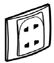 WHITE DOUBLE EURO-US SOCKET   