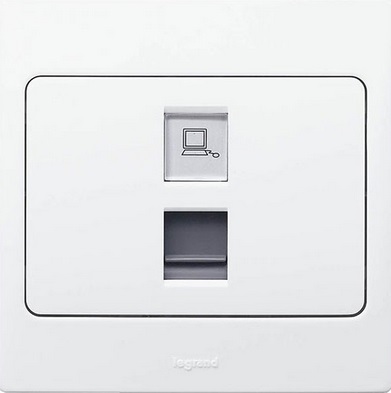 WHITE RJ 45 CAT 5E SOCKET     