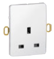 WHITE BS 13A SOCKET MECHANISM 