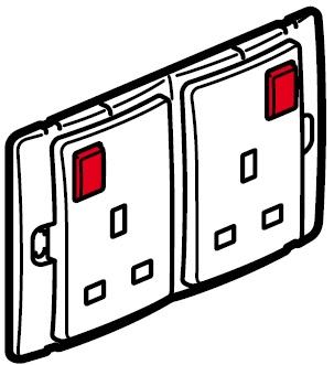SILVERM BS 13A 2G SWITCHED LED