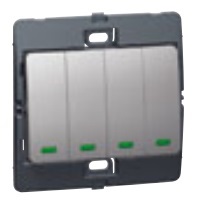 DARKM 4G 2W 10A SWITCH C/W P  