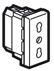 2P+T 10/16A SHUT ITALY SQ ALU 