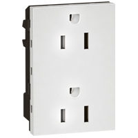 2X2P+T US 15A 127V SHUT  SQ WH