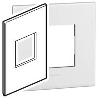 PLATE 2M 2"X4" US SQ WH       