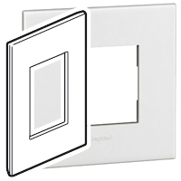 PLATE 3M 2"X4" US SQ WH       