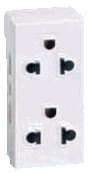 DUPLEX 3P EUR-US WITH SHUTTER 3 MODULE 16A  (POLARISED)