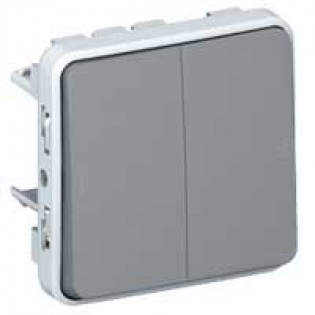 2-WAY SWITCH DOUBLE GREY      