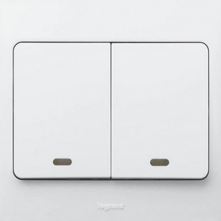 WHITE 2G 2W 10A SWITCH        