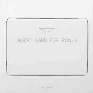 WHITE KEY CARD SWITCH 220V    