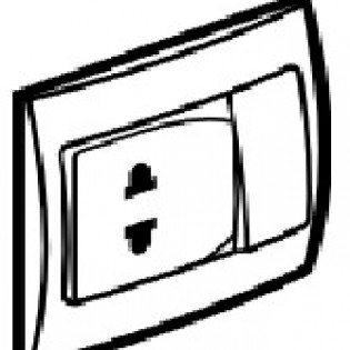 WHITE EURO-US SOCKET + 10A SW 