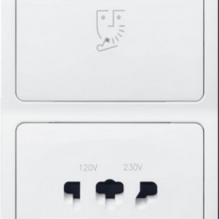 WHITE SHAVER SOCKET           