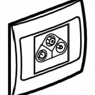 WHITE TV + FM + SAT           
