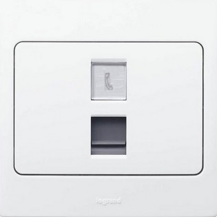 WHITE RJ 11 SOCKET            