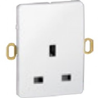 WHITE BS 13A SOCKET MECHANISM 