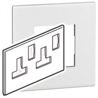 PLATE / 2X13A SS 2G LIGHT OAK 