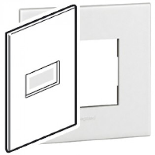 PLATE 1M 2"X4" US US SQ DARK  